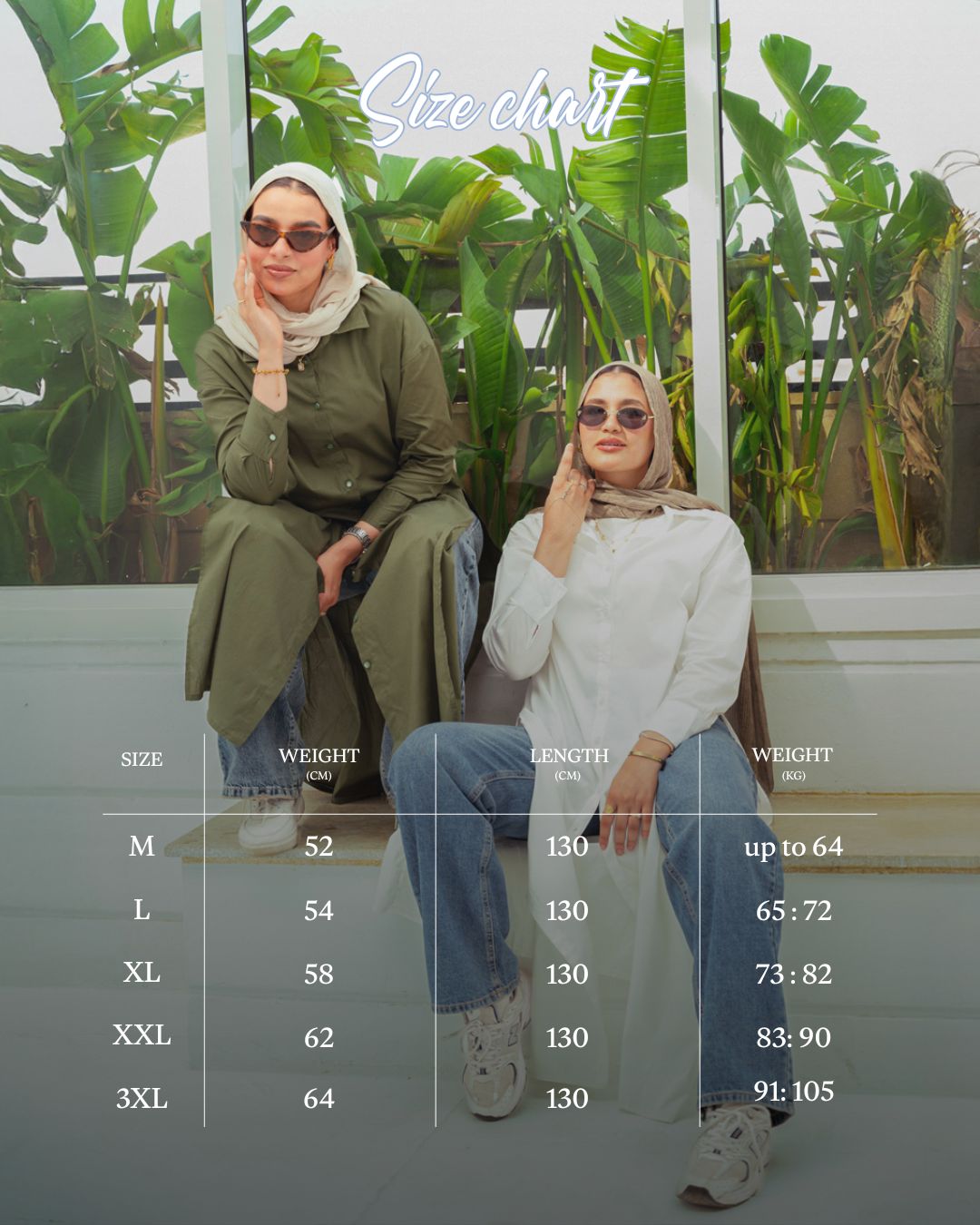 Bestie Size Chart