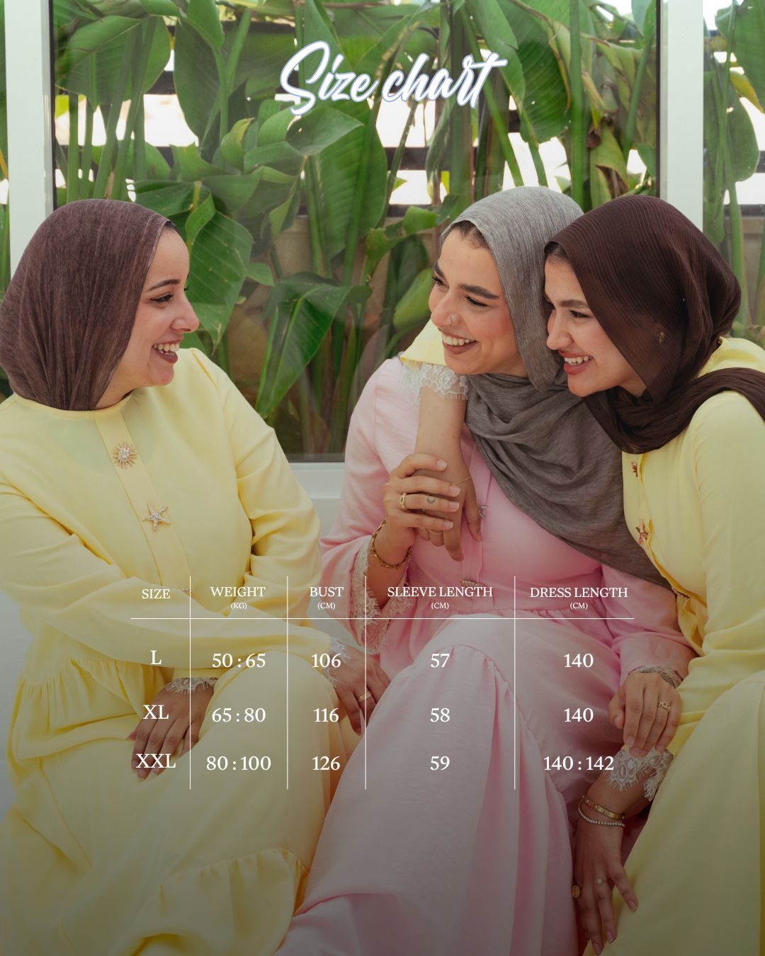 Bestie Size Chart