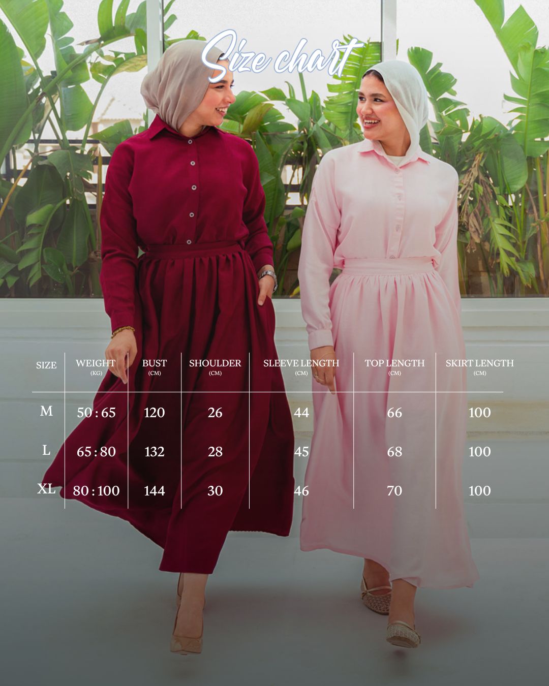 Bestie Size Chart
