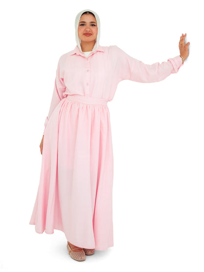 Luna Pink Skirt Set